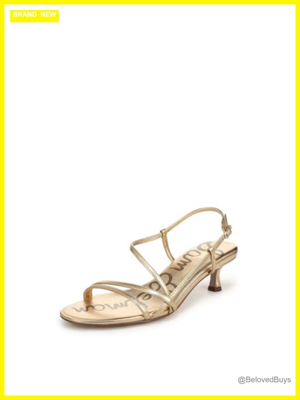 Kitten Heel Open Toe Sandals with Buckle Closure Dressy